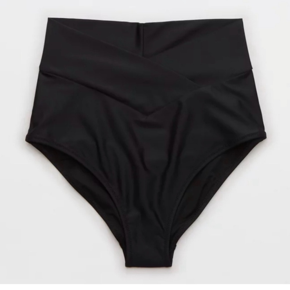 NWT Aerie High Waisted Crossover Bikini Bottom Size Large